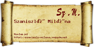 Szaniszló Miléna névjegykártya